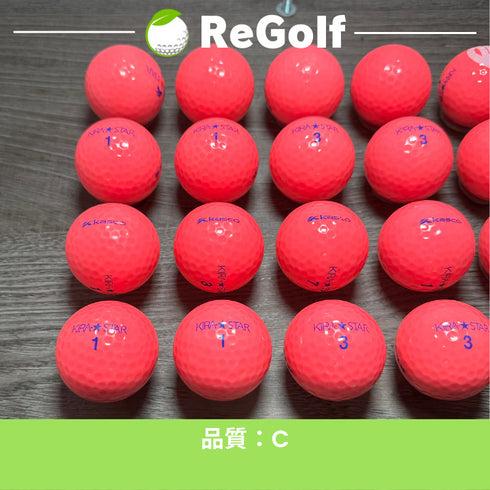 【中古】 ロストボール キャスコ KIRA キラ スター ピンク 年式混合 20球 Cランク ゴルフボール リゴルフ