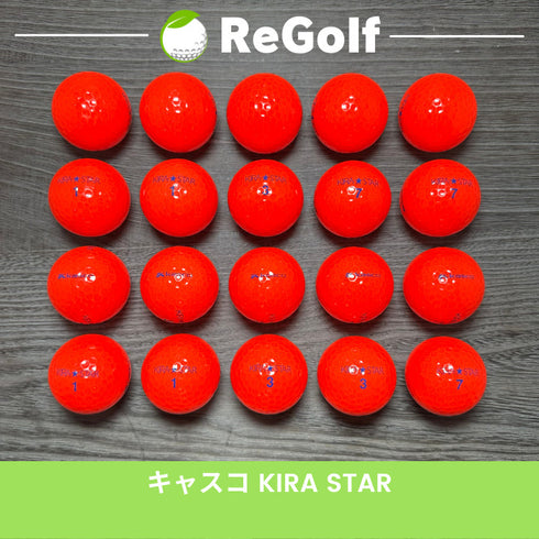 【中古】 ロストボール キャスコ KIRA キラ スター レッド 20球 Aランク ゴルフボール リゴルフ