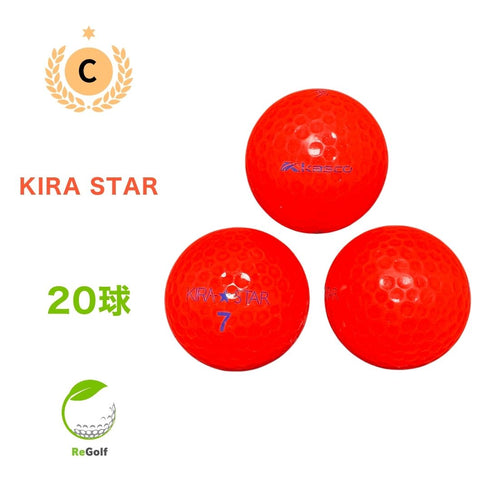 【中古】 ロストボール キャスコ KIRA キラ スター レッド 20球 Cランク ゴルフボール リゴルフ
