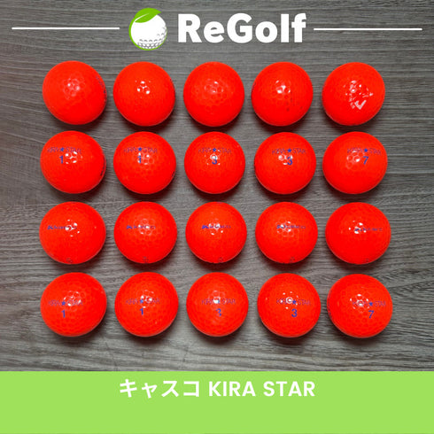 【中古】 ロストボール キャスコ KIRA キラ スター レッド 20球 Cランク ゴルフボール リゴルフ
