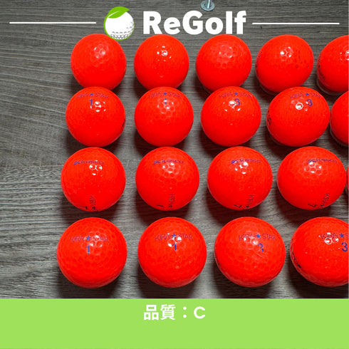 【中古】 ロストボール キャスコ KIRA キラ スター レッド 20球 Cランク ゴルフボール リゴルフ
