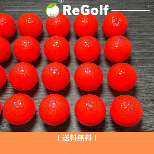 【中古】 ロストボール キャスコ KIRA キラ スター レッド 20球 Cランク ゴルフボール リゴルフ