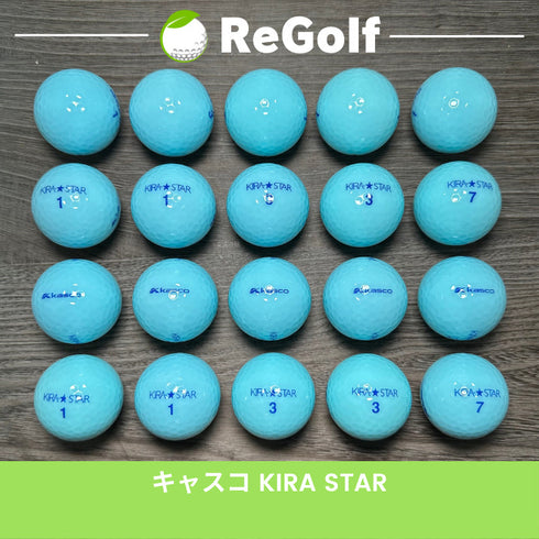 【中古】 ロストボール キャスコ KIRA キラ スター ブルー 20球 Aランク ゴルフボール リゴルフ