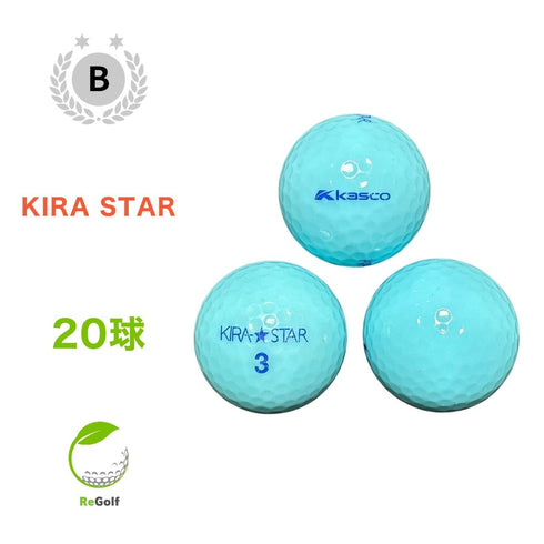【中古】 ロストボール キャスコ KIRA キラ スター ブルー 20球 Bランク ゴルフボール リゴルフ