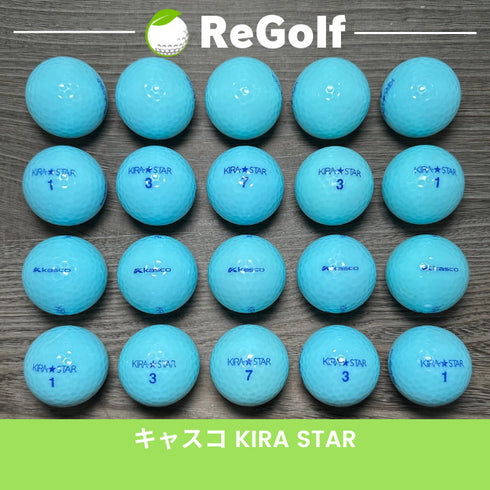 【中古】 ロストボール キャスコ KIRA キラ スター ブルー 20球 Bランク ゴルフボール リゴルフ