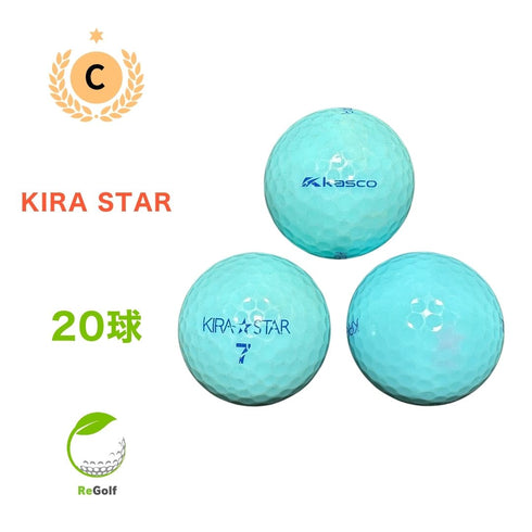 【中古】 ロストボール キャスコ KIRA キラ スター ブルー 20球 Cランク ゴルフボール リゴルフ