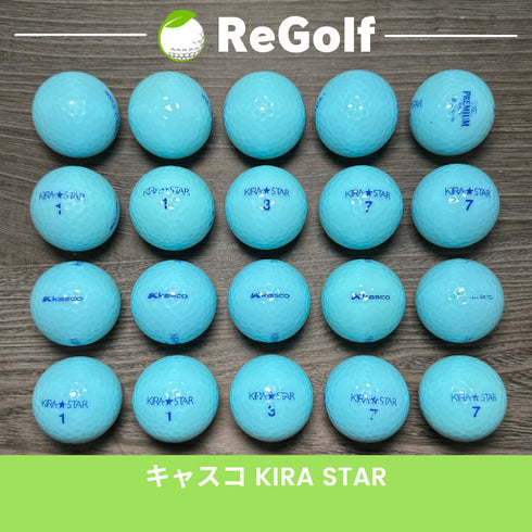 【中古】 ロストボール キャスコ KIRA キラ スター ブルー 20球 Cランク ゴルフボール リゴルフ