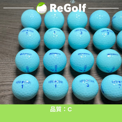 【中古】 ロストボール キャスコ KIRA キラ スター ブルー 20球 Cランク ゴルフボール リゴルフ