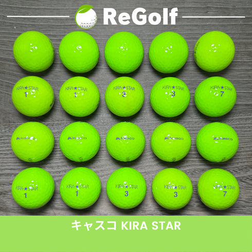 【中古】 ロストボール キャスコ KIRA キラ スター グリーン 20球 Aランク ゴルフボール リゴルフ