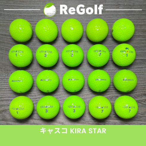 【中古】 ロストボール キャスコ KIRA キラ スター グリーン 年式混合 20球 Bランク ゴルフボール リゴルフ