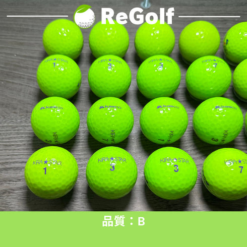 【中古】 ロストボール キャスコ KIRA キラ スター グリーン 年式混合 20球 Bランク ゴルフボール リゴルフ