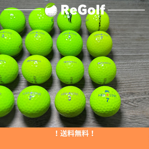 【中古】 ロストボール キャスコ KIRA キラ スター グリーン 年式混合 20球 Cランク ゴルフボール リゴルフ