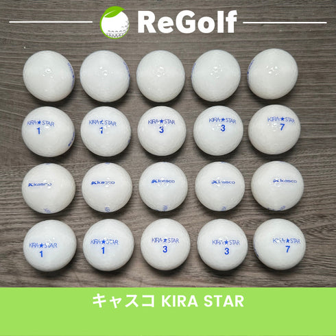 【中古】 ロストボール キャスコ KIRA キラ スター ホワイト 20球 Aランク ゴルフボール リゴルフ