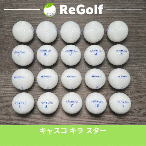 【中古】 ロストボール キャスコ KIRA キラ スター ホワイト 20球 Bランク ゴルフボール リゴルフ