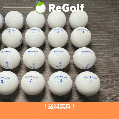 【中古】 ロストボール キャスコ KIRA キラ スター ホワイト 20球 Bランク ゴルフボール リゴルフ