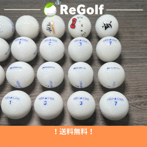 【中古】 ロストボール キャスコ KIRA キラ スター ホワイト 20球 Cランク ゴルフボール リゴルフ