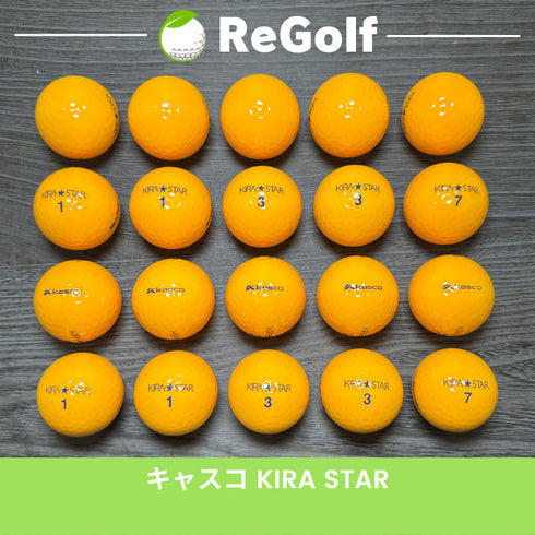 【中古】 ロストボール キャスコ KIRA キラ スター オレンジ 20球 Aランク ゴルフボール リゴルフ