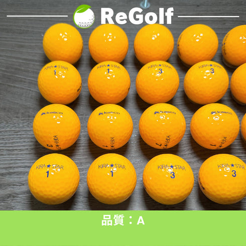 【中古】 ロストボール キャスコ KIRA キラ スター オレンジ 20球 Aランク ゴルフボール リゴルフ