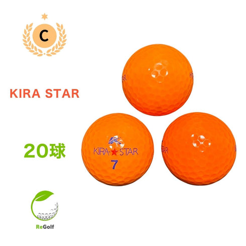 【中古】 ロストボール キャスコ KIRA キラ スター オレンジ 20球 Cランク ゴルフボール リゴルフ