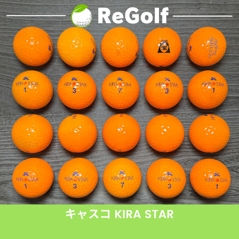 【中古】 ロストボール キャスコ KIRA キラ スター オレンジ 20球 Cランク ゴルフボール リゴルフ