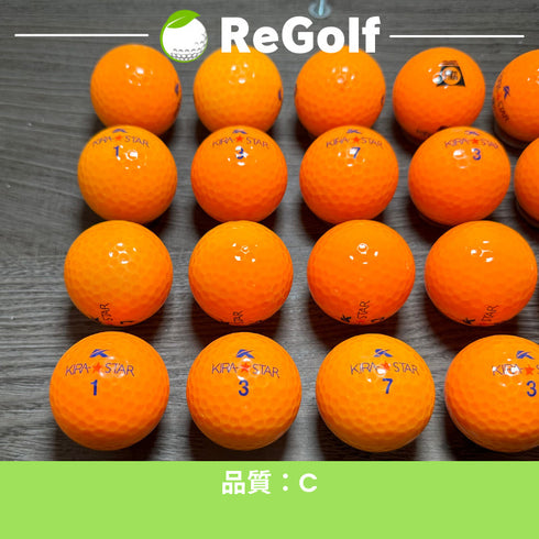 【中古】 ロストボール キャスコ KIRA キラ スター オレンジ 20球 Cランク ゴルフボール リゴルフ