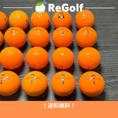 【中古】 ロストボール キャスコ KIRA キラ スター オレンジ 20球 Cランク ゴルフボール リゴルフ