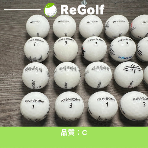 【中古】 ロストボール キャスコ KIRA キラブーン ホワイト 年式混合 20球 ACランク ゴルフボール リゴルフ