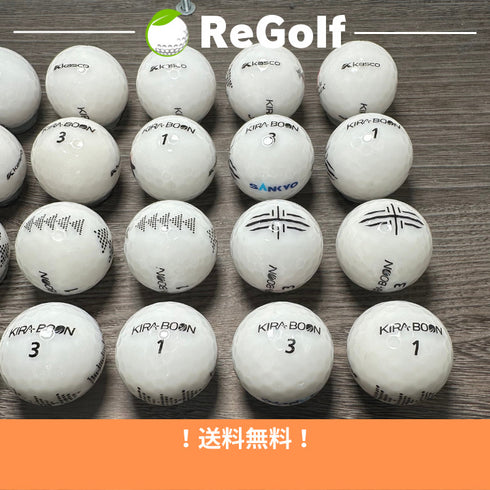 【中古】 ロストボール キャスコ KIRA キラブーン ホワイト 年式混合 20球 ACランク ゴルフボール リゴルフ