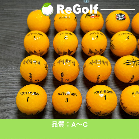 【中古】 ロストボール キャスコ KIRA キラ ブーン オレンジ 年式混合 20球 ACランク ゴルフボール リゴルフ