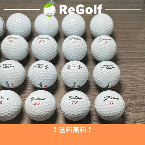 【中古】 ロストボール タイトリスト VG3 ホワイト 2022年モデル 20球 Bランク ゴルフボール リゴルフ