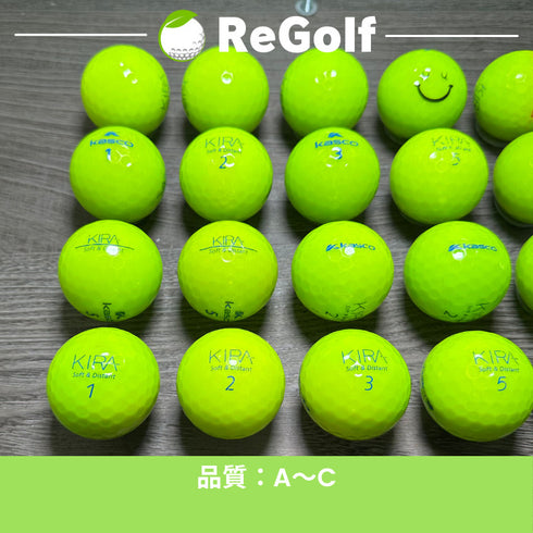 【中古】 ロストボール キャスコ KIRA キラ ソフト アンド ディスタント グリーン 年式混合 20球 ACランク ゴルフボール リゴルフ