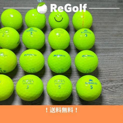 【中古】 ロストボール キャスコ KIRA キラ ソフト アンド ディスタント グリーン 年式混合 20球 ACランク ゴルフボール リゴルフ