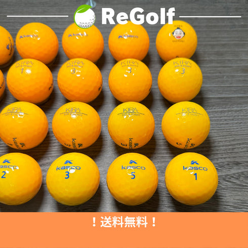 【中古】 ロストボール キャスコ KIRA キラ ソフト アンド ディスタント オレンジ 年式混合 20球 ACランク ゴルフボール リゴルフ