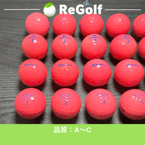 【中古】 ロストボール キャスコ KIRA キラ ソフト アンド ディスタント ピンク 年式混合 20球 ACランク ゴルフボール リゴルフ