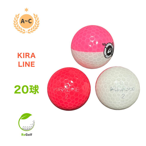【中古】 ロストボール キャスコ キラ ライン ピンク レッド 20球 ACランク ゴルフボール リゴルフ