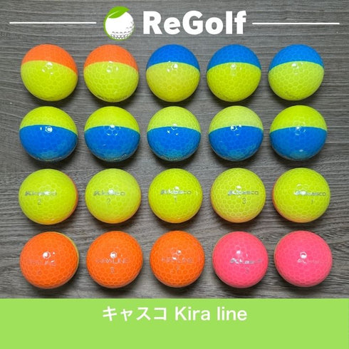 【中古】 ロストボール キャスコ キラ ライン ブルー オレンジ 20球 ACランク ゴルフボール リゴルフ