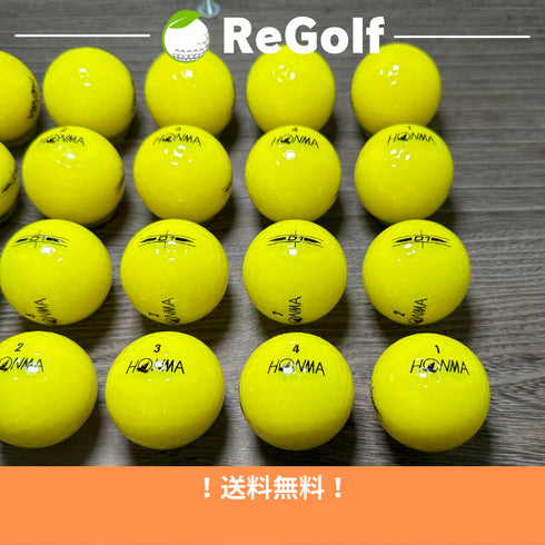 【中古】 ロストボール 本間ゴルフ ホンマ D1 イエロー 年式混合 20球 Cランク ゴルフボール リゴルフ