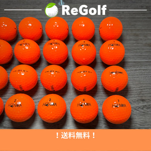 【中古】 ロストボール 本間ゴルフ ホンマ D1 オレンジ 年式混合 20球 Aランク ゴルフボール リゴルフ