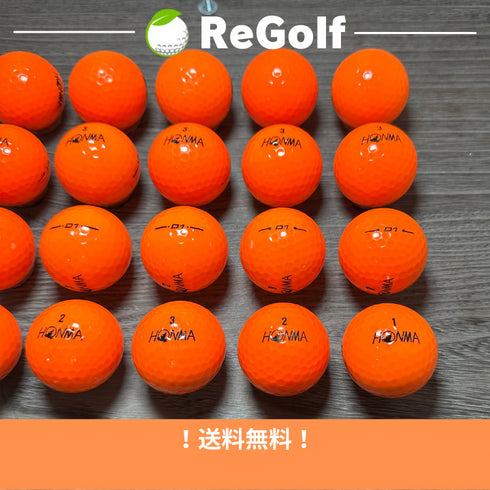 【中古】 ロストボール 本間ゴルフ ホンマ D1 オレンジ 年式混合 20球 Bランク ゴルフボール リゴルフ