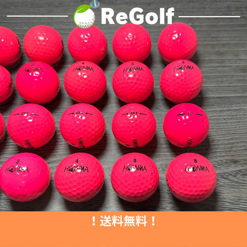 【中古】 ロストボール 本間ゴルフ ホンマ D1 ピンク 年式混合 20球 Bランク ゴルフボール リゴルフ