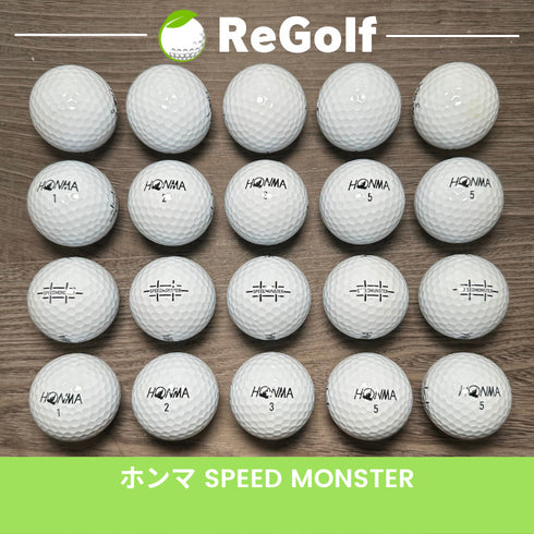 【中古】 ロストボール 本間ゴルフ ホンマ スピードモンスター ホワイト 20球 Aランク ゴルフボール リゴルフ