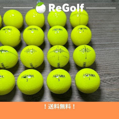 【中古】 ロストボール 本間ゴルフ ホンマ スピードモンスター イエロー 年式混合 20球 Cランク ゴルフボール リゴルフ