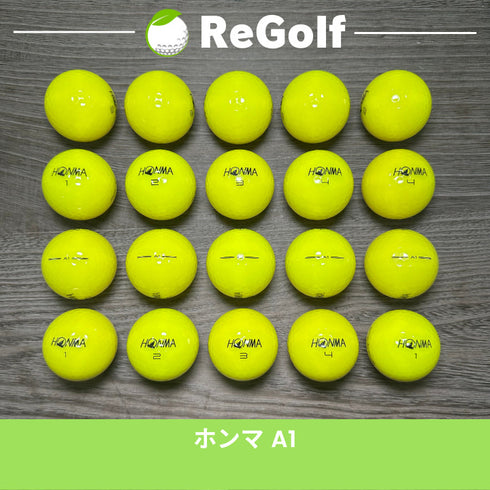 【中古】 ロストボール 本間ゴルフ ホンマ A1 イエロー 20球 ACランク ゴルフボール リゴルフ