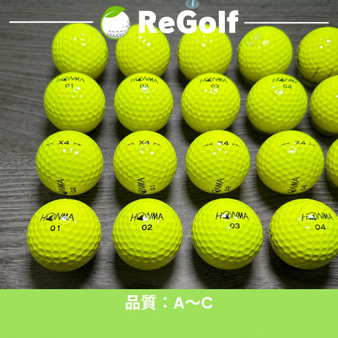 【中古】 ロストボール 本間ゴルフ ホンマ X4 イエロー 20球 ACランク ゴルフボール リゴルフ
