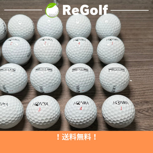 【中古】 ロストボール 本間ゴルフ ホンマ TW-X ホワイト 2021年モデル 20球 Aランク ゴルフボール リゴルフ