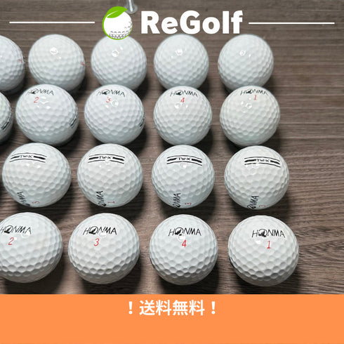 【中古】 ロストボール 本間ゴルフ ホンマ TW-X ホワイト 2021年モデル 20球 Bランク ゴルフボール リゴルフ