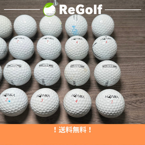 【中古】 ロストボール 本間ゴルフ ホンマ TW-X ホワイト 2021年モデル 20球 Cランク ゴルフボール リゴルフ