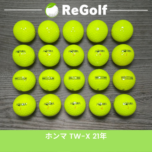 【中古】 ロストボール 本間ゴルフ ホンマ TW-X イエロー 2021年モデル 20球 Aランク ゴルフボール リゴルフ