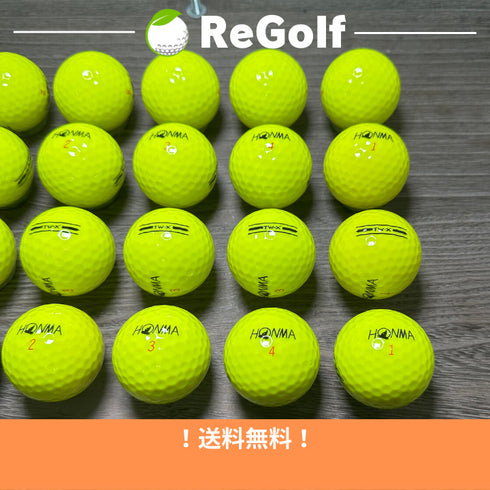 【中古】 ロストボール 本間ゴルフ ホンマ TW-X イエロー 2021年モデル 20球 Aランク ゴルフボール リゴルフ