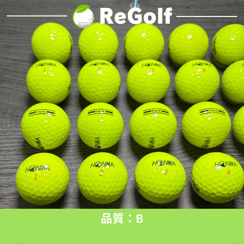【中古】 ロストボール 本間ゴルフ ホンマ TW-X イエロー 2021年モデル 20球 Bランク ゴルフボール リゴルフ